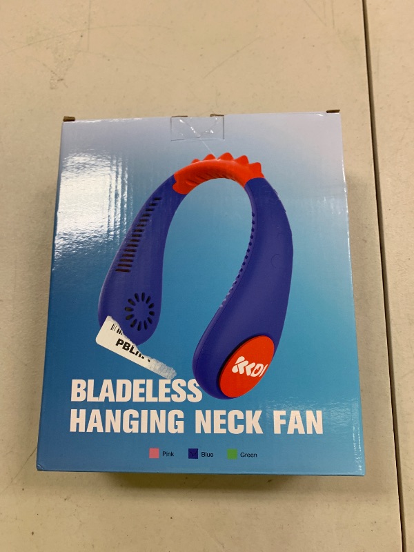 Photo 1 of Kids Neck Fan, Portable Bladeless Neck Fan for Kids, 2600mAh Rechargeable Cooling Fan for 4-14Y Girls Boys, 4 Speeds & Lightweight Wearable Quiet Fan for Study/Camping/Travel