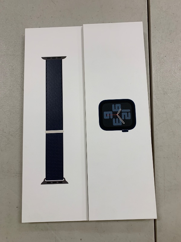 Photo 1 of Apple Watch SE (2nd Gen) [GPS + Cellular 40mm] Smartwatch with Midnight Aluminum Case with Midnight Sport Loop. Fitness & Sleep Tracker, Crash Detection, Heart Rate Monitor, Carbon Neutral