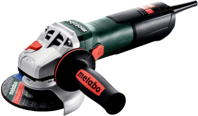 Photo 1 of Metabo 5-Inch Angle Grinder, 11 Amp, 11,000 RPM, Lock-on Slide Switch, Made in Germany, W 11-125 Quick, 603623420, Green
