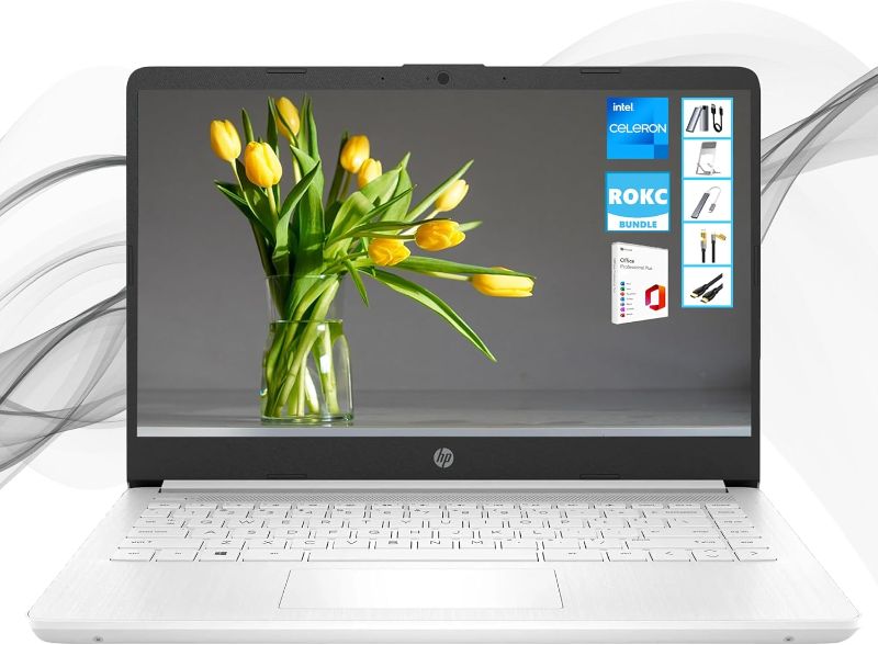 Photo 1 of PARTS ONLY LOCKED LAPTOP HP Windows 11 Laptop 14 inch HD Screen with Microsoft Office and 1TB Cloud Storage (1-Year)| 16GB RAM|64GB eMMC & 64GB Card & 128GB Portable SSD| Intel 4-Core CPU| Wi-Fi| Ultra Light| White|