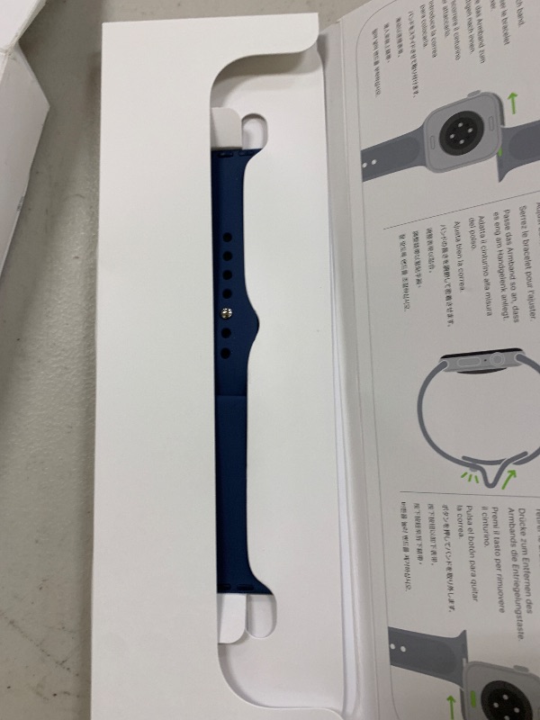 Photo 1 of Apple Watch Series 10 [GPS 42mm case] Smartwatch with Silver Aluminium Case with Denim Sport Band - S/M. Fitness Tracker, ECG App, Always-On Retina Display, Water Resistant