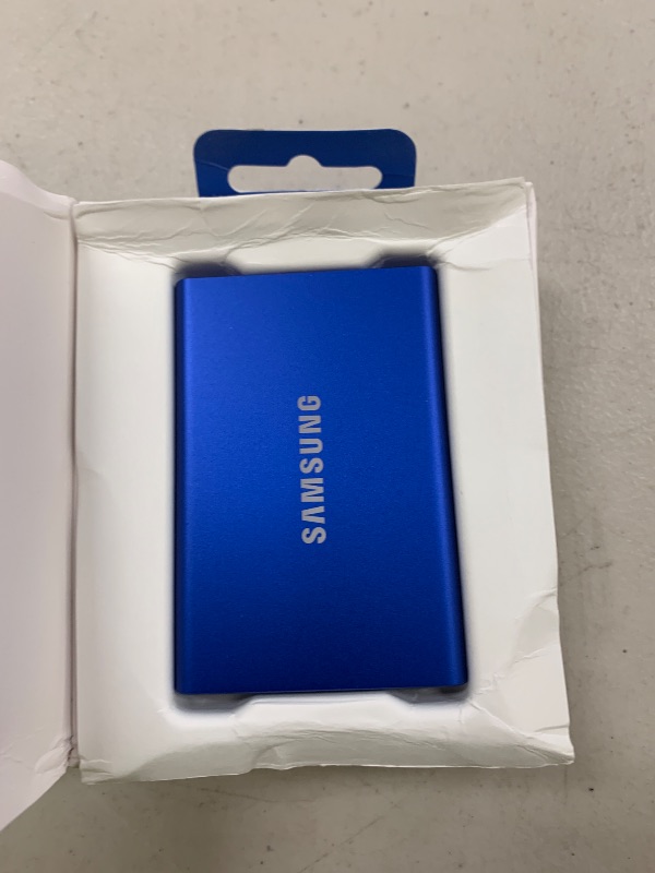 Photo 1 of SAMSUNG T7 Portable SSD, 2TB External Solid State Drive, Speeds Up to 1,050MB/s, USB 3.2 Gen 2, Reliable Storage for Gaming, Students, Professionals, MU-PC2T0H/AM, Blue
