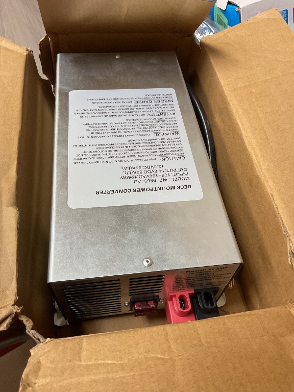 Photo 1 of WF-9865 65 Amp Power Converter Deck Mount Charger WF-9865-AD-CB Replacement for RV Trailer Camper Car Boat WF-9800 Series Power WF-9865-MBA WF-9865LIS Three-Stage Converter Charger 13.2-14.6V DC