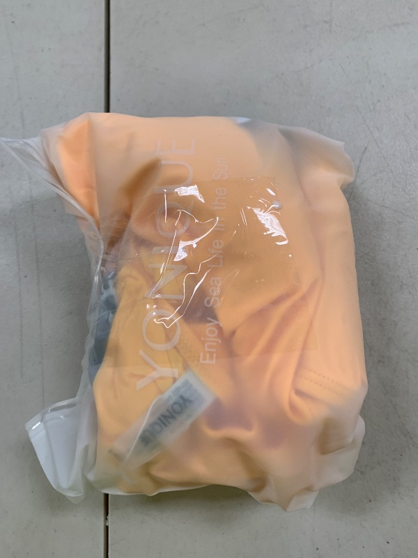 Photo 1 of Yonique Womens Two Piece Swimsuits Tummy Control Tankini Plus Size Bathing Suit Halter V Neck Swimwear Yellow L