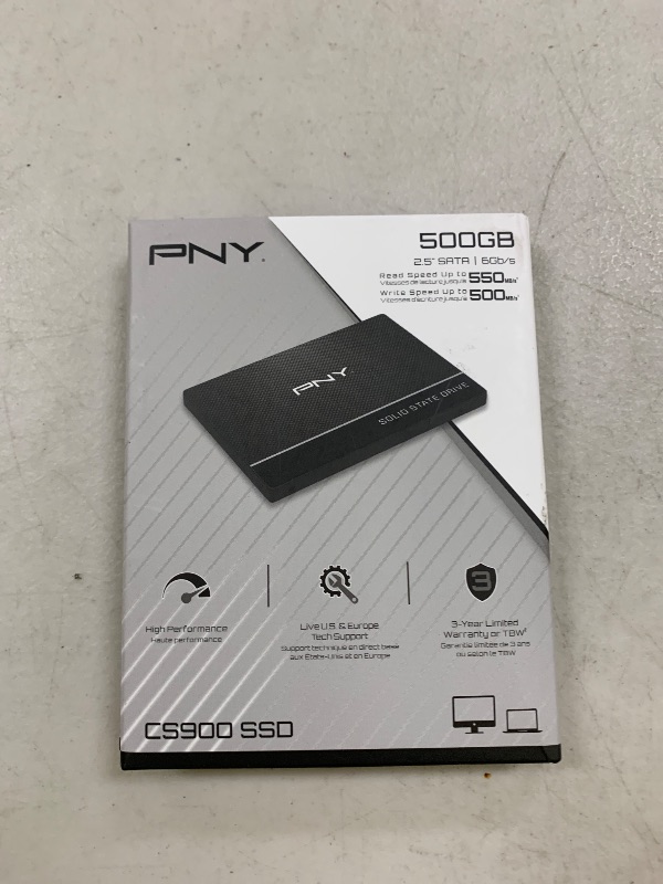 Photo 1 of PNY CS900 500GB 3D NAND 2.5" SATA III Internal Solid State Drive (SSD) - (SSD7CS900-500-RB)