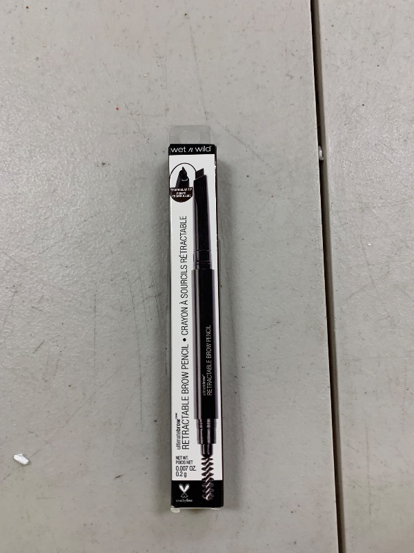 Photo 1 of wet n wild Ultimate Eyebrow Retractable Definer Pencil, Dark Brown, Dual-Sided, Fine Tip, Shapes, Defines, Fills Brows Makeup