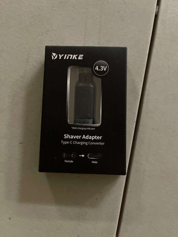 Photo 1 of Yinke 4.3V Type-C Shaver Adapter Charger for Philips Norelco Oneblade QP2520 QP2515 QP2620 MG5700 MG3740 with Charging Indicator, A00390 Electric Razor Power Adapter Without Charger Cord(1 PC)