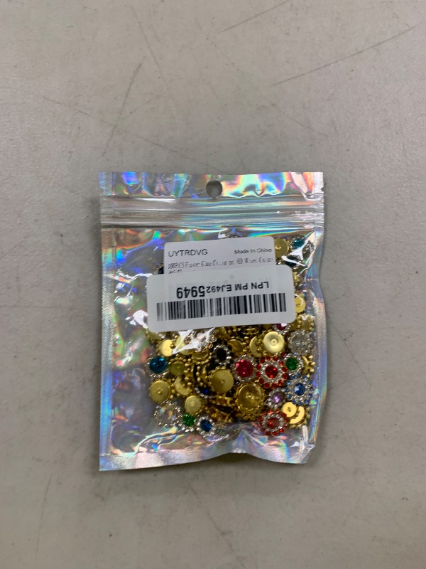 Photo 1 of 100pcs Sew on Rhinestones Crystals Glass Gems Metal Claw Mixed 8mm 10mm 12mm 14mm Sunflower Garments for Sewing Headband Jewelry Crafts Clothes Shoes Belt Accessories (00 Mixed Color)