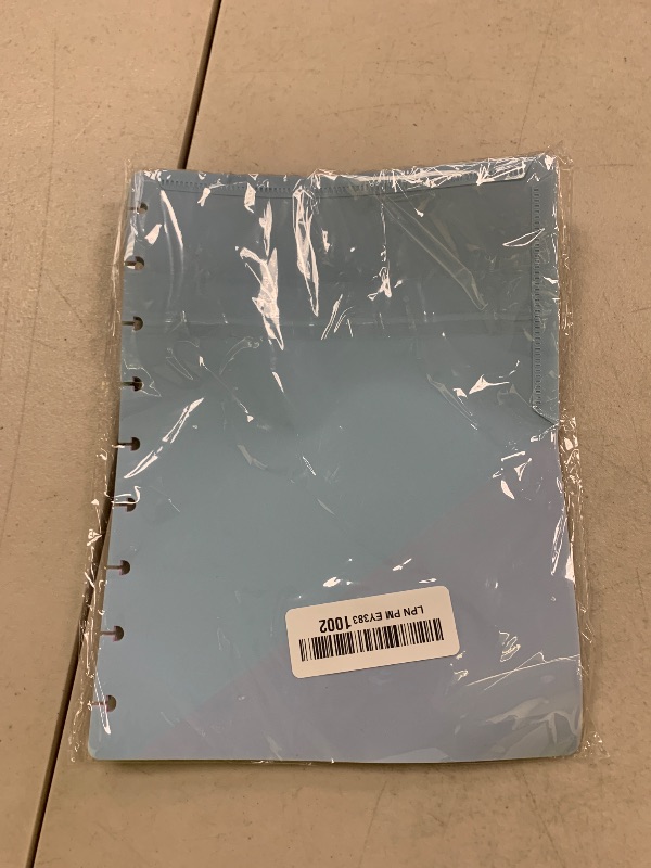 Photo 1 of Discbound Dividers with Pockets 7x9.25 Classic Size Discbound Notebook Divider 9 Disc Bound Planner Inserts Pocket 5pcs Plastic Index Dividers for Planner Folder Office