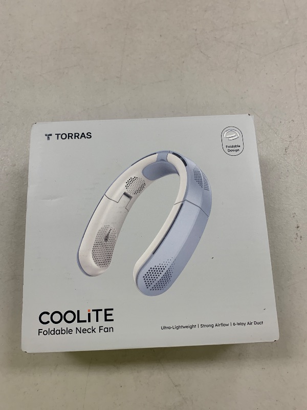 Photo 1 of TORRAS COOLiTE Neck Fan, Industry’s Strongest Wind Power, Portable Neck Fan with 14H Battery, 360° Cooling Neck Fan, Lightweight & Foldable Neck Fans for Outdoor, Travel, Gifts for Dad, Women, Blue