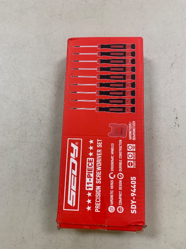Photo 1 of 11-Piece Precision Screwdriver Set - Magnetic Mini Screwdrivers for Eyeglasses, Watches, Computers, Laptops, Phones - Phillips, Slotted, Torx, Non-Slip Handle, Portable Storage Bag Included
