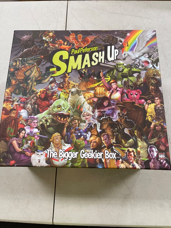 Photo 1 of AEG Smash Up: Bigger Geekier Box | Card Game Storage Solution | Includes Geeks & All-Stars Factions | 2-4 Players | Ages 14+ | 30-45 Minute Playtime
