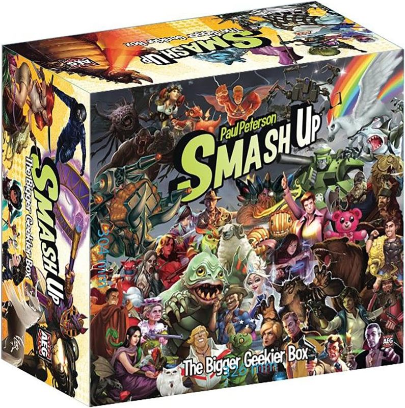 Photo 1 of AEG Smash Up: Bigger Geekier Box | Card Game Storage Solution | Includes Geeks & All-Stars Factions | 2-4 Players | Ages 14+ | 30-45 Minute Playtime
