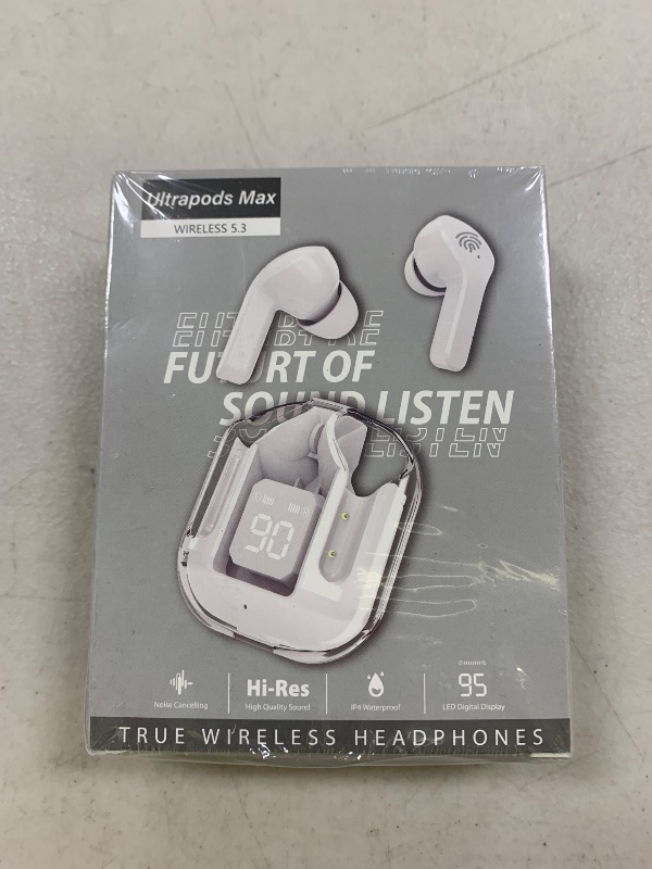 Photo 1 of Wireless Bluetooth Earbuds with Microphone, in-Ear Headphones with Charging Case, Compatible with iPhone, Samsung, Android. Best Alternative to AirPods for Calls, Running, and Workouts (White)