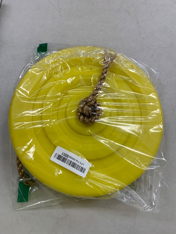 Photo 1 of IFOYO Tree Swing Disc, Round Kids Swing Seat for Outdoor Backyard Playground, Holds 220lbs 100kg for 3 to 10 Years Kids Children, Yellow
