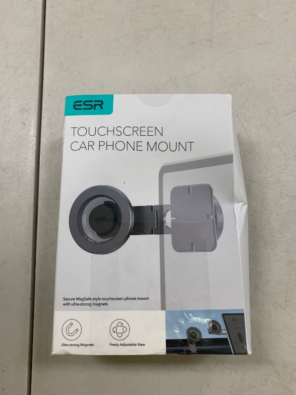 Photo 1 of ESR for MagSafe Car Mount, Car Phone Holder, Tesla Touchscreen Car Mount, Magnetic Phone Holder for Car, for iPhone 17/16/16e/15/14/13/12, S25, Pixel 10, Charging Not Supported(2 Metal Rings Included)