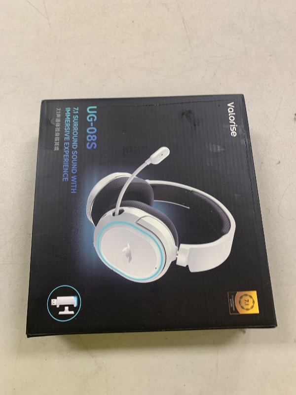 Photo 1 of Wireless Gaming Headset, 7.1 Surround Sound, 2.4GHz USB Gaming Headphones with Bluetooth 5.4, 100H Battery, ENC Noise Canceling Mic, RGB Light, Wireless Headset for PC PS5 PS4 Mac Switch (Gray-Pink)