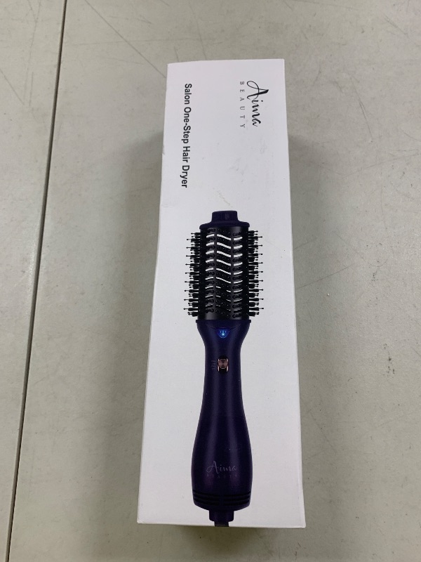 Photo 1 of One Step Hair Dryer & Volumizing Brush, Aima Beauty Hair Styling Tool - Ceramic Straightener, Curler, Hot Air Styler & Ionic Salon Brush, Prussian Blue