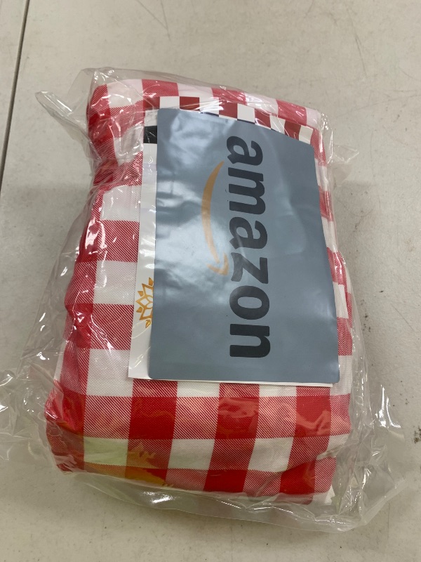 Photo 1 of RNOONY Vinyl Fitted Picnic Table Cover with Bench Covers and Bag, 6ft Outdoor Waterproof Picnic Tablecloth with Elastic Edges, 72x30 Inches 3 Pcs Set (Red Checkered)
