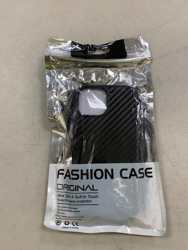 Photo 1 of Tasikar Leather Case Compatible with iPhone 13 Mini Case, Carbon Fiber Texture Silicone Bumper Hard Back Cover Protective Phone Case Compatible for iPhone 13 Mini 5.4'' 5G 2021, Black