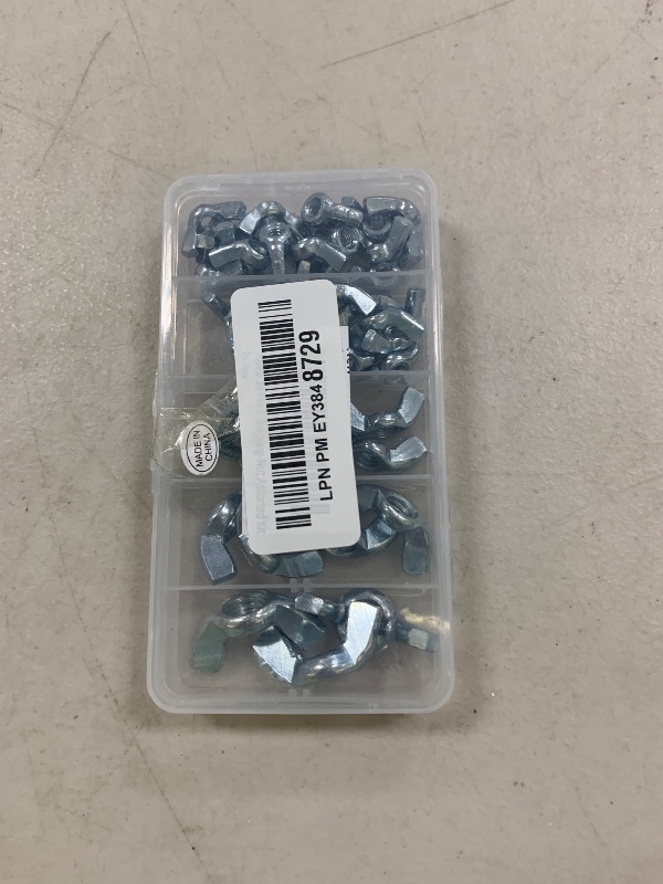 Photo 1 of Yoliko 38 Pcs 5 Sizes 5/32",3/16",1/4",5/16",3/8" Wingnuts, Quality Carbon Steel Wing Nuts Zinc Plated Fasteners Parts Butterfly Nut, Hand Twist Tighten Hardware Nuts Butterfly Wing-Nut Assorted Kit