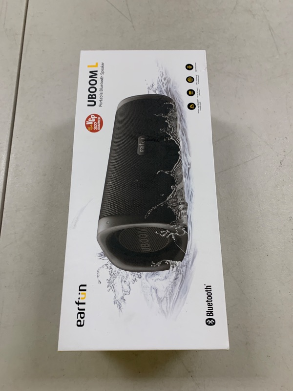 Photo 1 of EarFun UBOOM L Bluetooth Speaker, Portable Speaker 28W Loud Stereo Sound, Rich Bass, IP67 Waterproof & Dustproof, Dual Pairing, Built-in Mic, Low Latency, Wireless Speakers for Party, Indoor & Outdoor