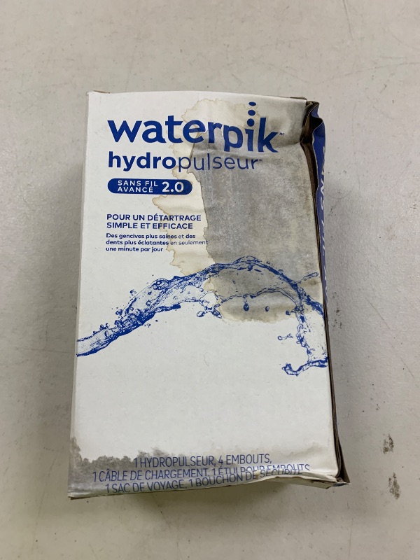Photo 1 of Waterpik Cordless Advanced 2.0 Water Flosser For Teeth, Gums, Braces, Dental Care With Travel Bag and 4 Tips, ADA Accepted, Rechargeable, Portable, and Waterproof, Blue WP-583, Packaging May Vary