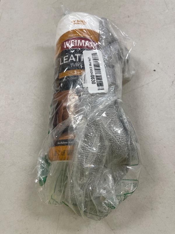 Photo 1 of Weiman Leather Cleaner Kit Leather Wipes (30 Count) and Microfiber Cloth - Clean and Condition Car Seats and Interior, Shoes, Couches and Other Leather Surfaces