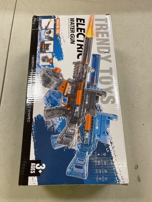 Photo 1 of 2-Pack Electric Water Gun for Kids & Adults - Automatic Squirt Guns with LED Lights & 32ft Range, High-Power Water Blaster for Summer Outdoor Pool Beach Party Toys (Cool Black & Bright Blue)