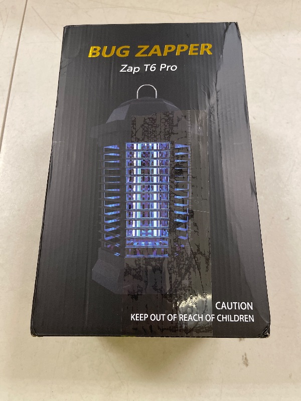 Photo 1 of GOOTOP Bug Zapper Outdoor, Mosquito Zapper, 3 Prong Plug in Electric Fly Zapper, Mosquito Killer, Fly Traps, Flying Insects Zapper Indoor Outdoor 90-130V, 4200V, ABS Plastic Outer (Black)