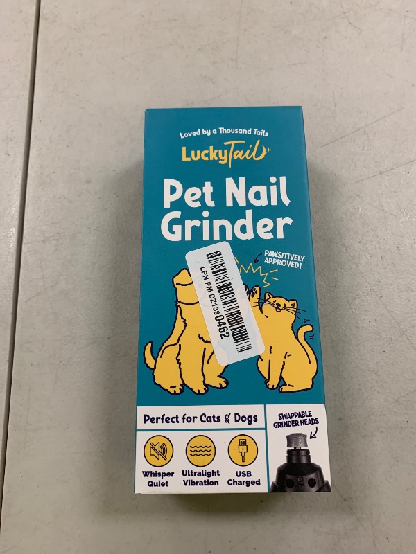 Photo 1 of LuckyTail Pet Nail Grinder for Dogs and Cats - Super Quiet and Low Vibration Electric Dog Nail Grinder with 2 LED Lights - USB Rechargeable and Cordless - 2 Speeds - Small to Large Pets - Teal