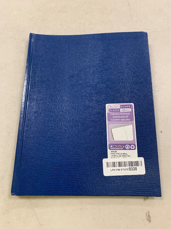 Photo 1 of Blueline Executive Journal, Lizard-Like Hard Cover, Ribbon Bookmark, 150 Pages, 10.75" x 8.5", Blue (A10.82)