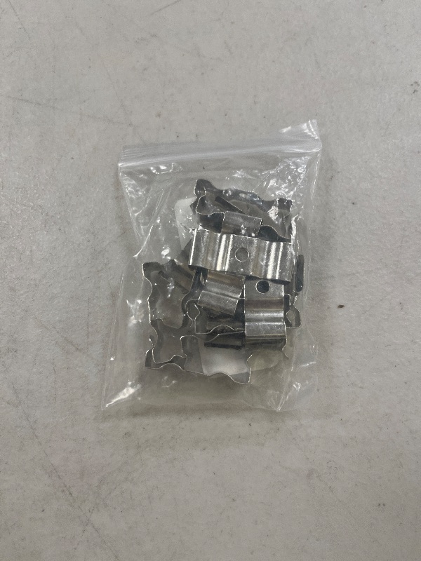 Photo 1 of uxcell T8 Clips Bracket Hanger for Integrated Tube Light Fixture, Nickel-plated Manganese Steel, Pack of 15