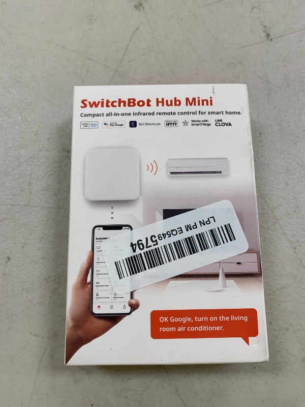 Photo 1 of SwitchBot Hub Mini Smart Remote - IR Blaster, Link SwitchBot to Wi-Fi (Support 2.4GHz), Control TV, Air Conditioner, Compatible with Alexa, Google Home, IFTTT