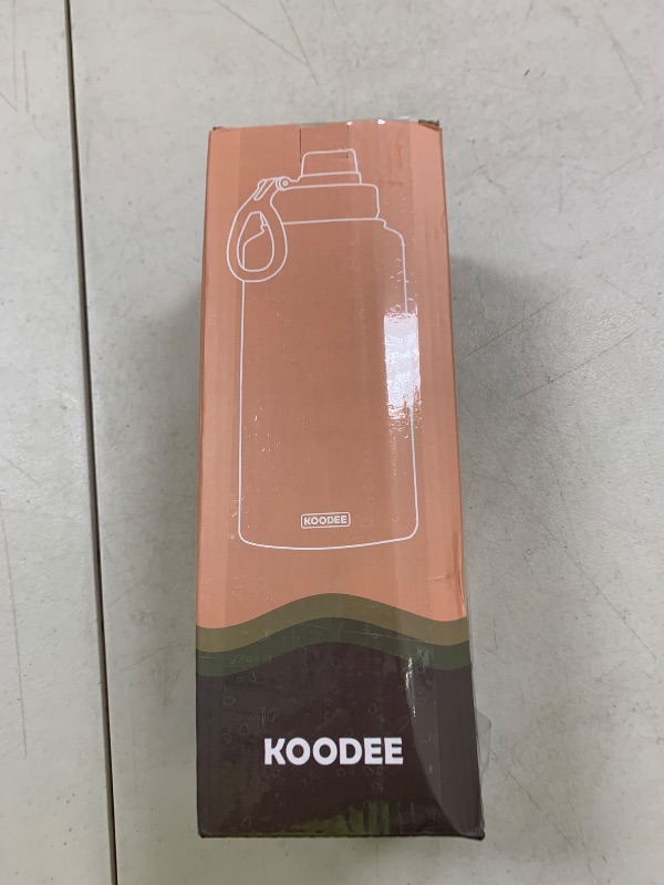 Photo 1 of Koodee Water Bottle with Straw 32 oz Stainless Steel Double Wall Vacuum Insulated Wide Mouth Water Flask-Reusable Metal Sports Water Bottle for Women (Light Pink)