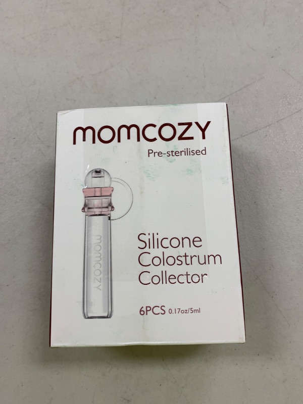 Photo 1 of Momcozy Colostrum Collector Reusable Breast Milk Collector with Storage Case and Cotton Wipe, Portable Colostrum Container BPA Free, Multi-Use Collector 5ml-6pcs