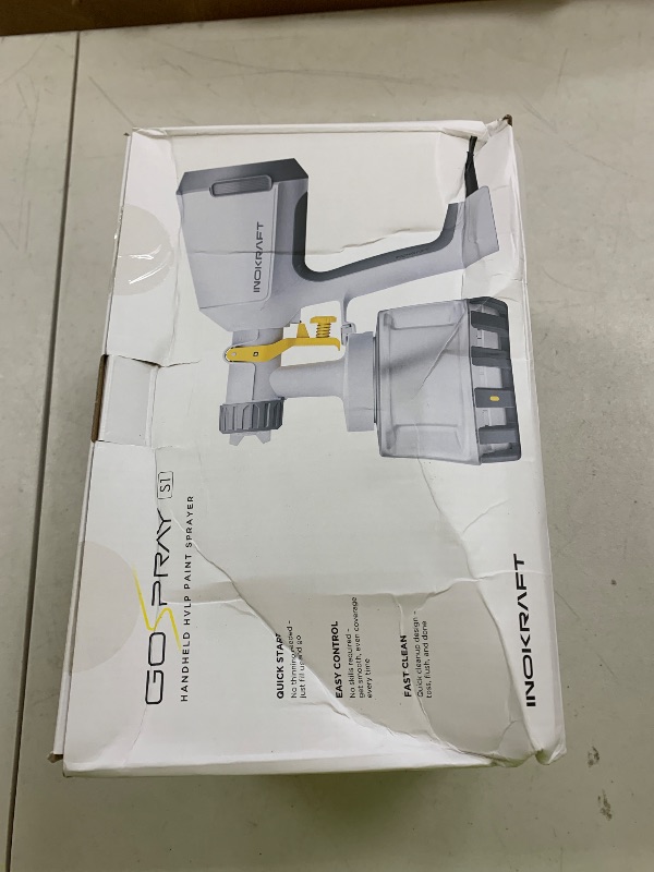 Photo 1 of InoKraft Paint Sprayer, 700w HVLP Paint Sprayer Includes 3 Nozzles, 3 Patterns & Whole Cleaning kit for House Painting, Furniture, Cabinets, Compatible with Stains, Sealers and Latex Paints,1200ml
