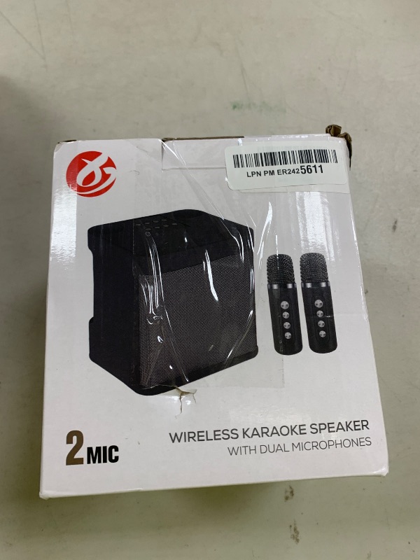 Photo 1 of Karaoke Machine for Adults and Kids, FULLIFE Portable Bluetooth PA Speaker System with 2 UHF Wireless Microphones, Karaoke Speaker with Echo, Supports TF/USB, AUX in, for Home Party, Meeting