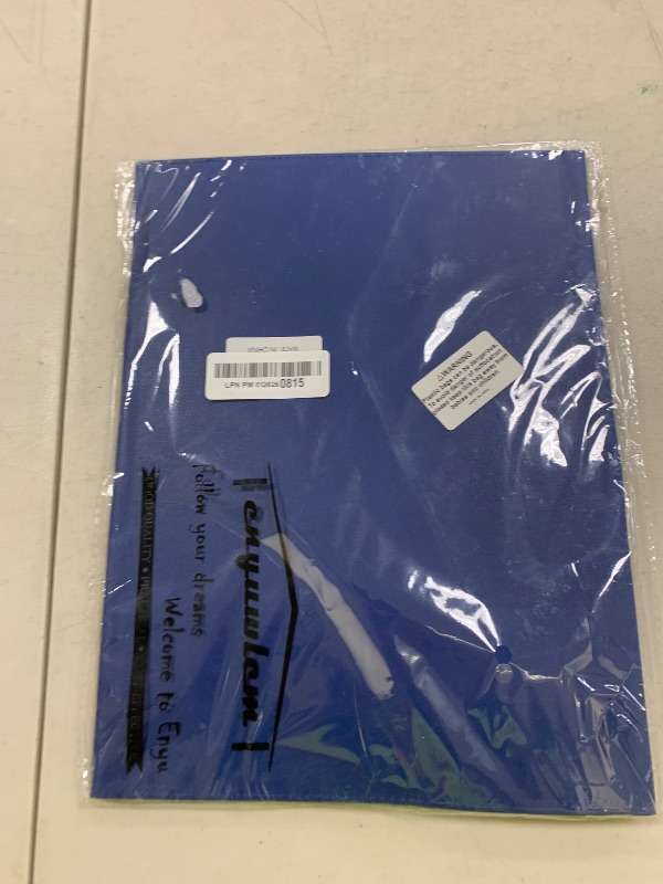 Photo 1 of Enyuwlcm PU Leather A4 File Folder Document Holder Waterproof Portfolio Envelope Folder Case with Invisible Magnetic Closure Blue