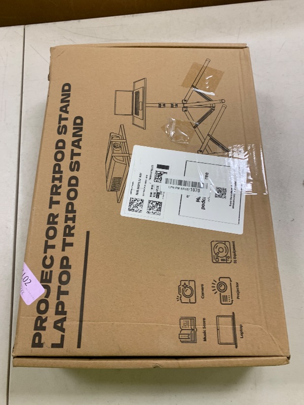 Photo 1 of REHOSEUP Projector Stand, 33LB Load Bearing & 22-55" Height Adjustable, for Projector/Laptop/DJ Gear, Outdoor/Office/Studio - Stable Base (Black)