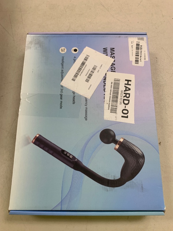 Photo 1 of Massage  With Upgraded Extension Handle, Back Massager for Pain Relief Deep Tissue, Muscles/Neck/Shoulders/Waist/Legs Massager with 4 Massage Heads & 6 Speed Levels & 3 Massage Modes