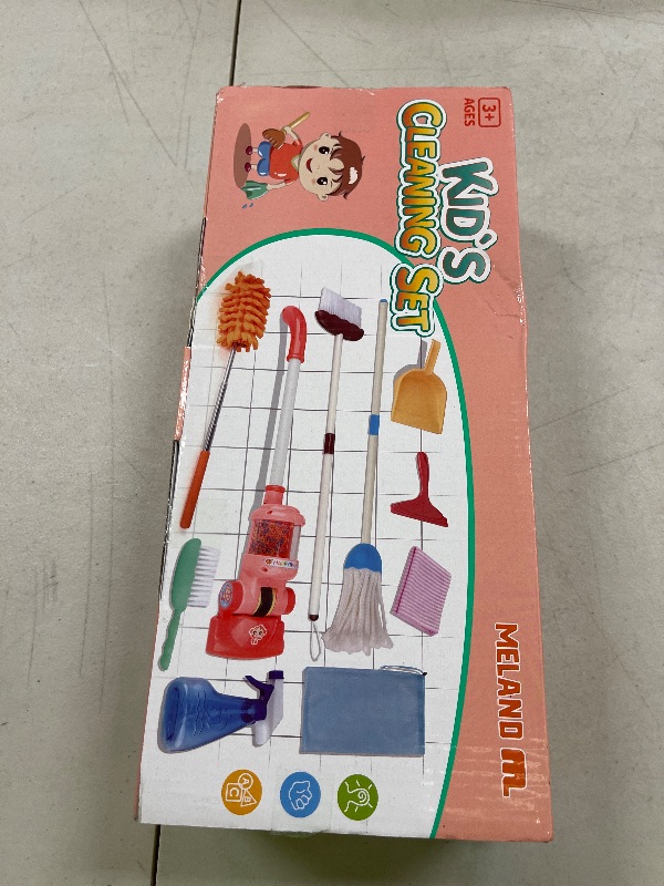 Photo 1 of Meland Kids Cleaning Set - 8Pcs Toddler Broom and Toy Vacuum Cleaner, Pretend Play Children House Cleaning Toys, Christmas Birthday Gift for Girls and Boys
