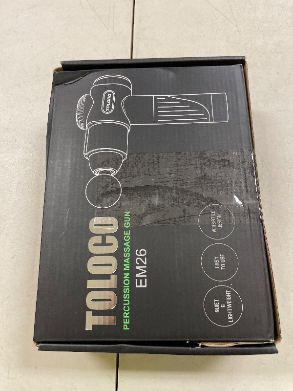Photo 1 of TOLOCO Massage Gun, Deep Tissue Back Massage for Athletes for Pain Relief, Percussion Massager with 10 Massages Heads & Silent Brushless Motor, Gifts for Fathers Day, Black