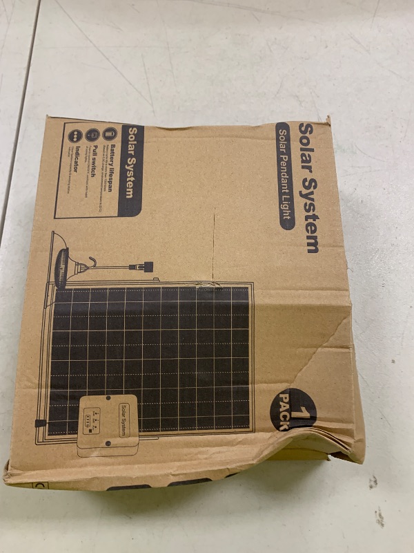 Photo 1 of APILAB Solar Shed Light Indoor Outdoor, 2000LM Daytime Available Pendant Light with Pull String, Dusk to Dawn, 3 Lighting Modes Solar Lights Indoor, IP65 Waterproof for Barn, Gazebo, Shop, Garage