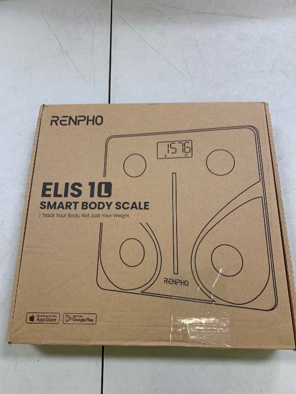 Photo 1 of RENPHO Scale for Body Weight 500 lbs, Extra-High Capacity Smart Bathroom Scale with Ultra Wide Platform 12 x 12 inches, Body Fat Scale with Large LED Display, Health Monitor Sync App, Elis 1 L