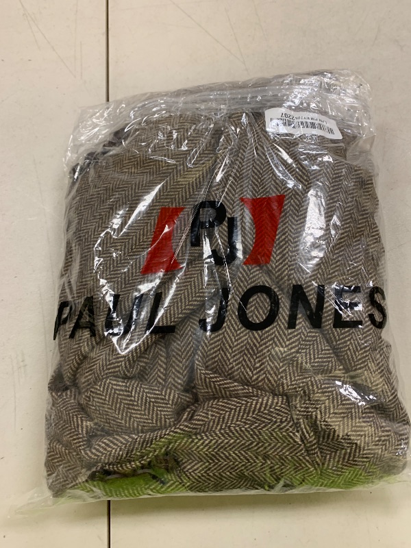 Photo 1 of PJ PAUL JONES Mens Casual Sport Coat 2 Button Wool Blend Blazers British Herringbone Tweed Blazer Jacket Winter Blazer Khaki XXL