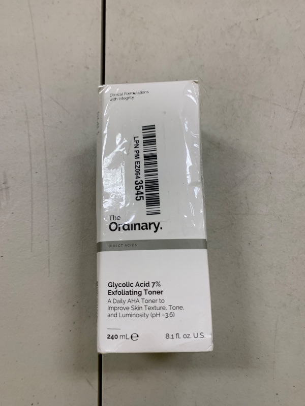 Photo 1 of The Ordinary Glycolic Acid 7% Exfoliating Toner, Brightening and Smoothing Daily Toner for More Even-Looking Skin Tone, 8.1 Fl Oz