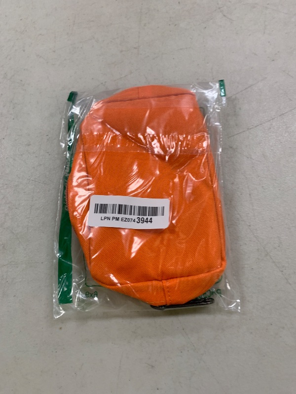 Photo 1 of E-Tree Cute Small Makeup Bag,Cosmetic Toiletry Make up Skin Care Little Items Pouch for Purse,Zipper Mini Tech Charger Cable Electronic Organizer Case,Travel Accessories for Women Men Teen,Orange