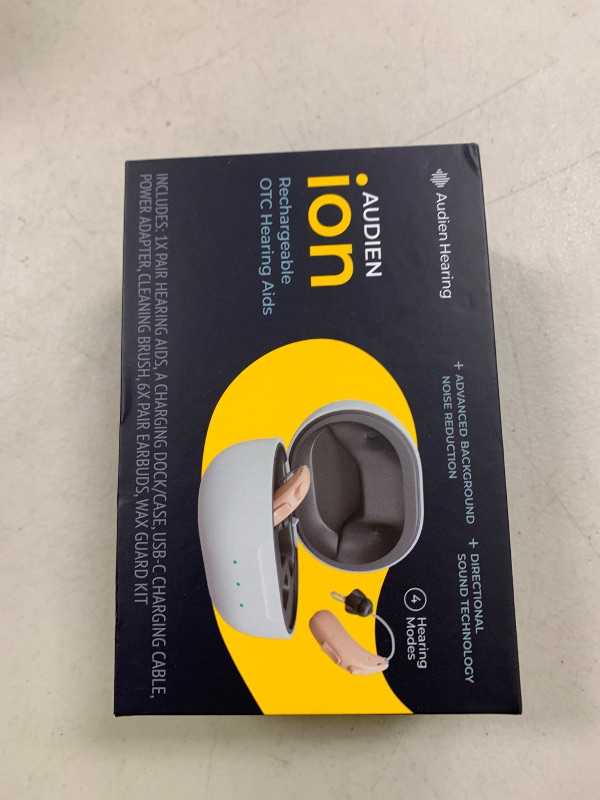 Photo 1 of Audien Hearing ION Wireless Rechargeable OTC Hearing Aid, Premium Comfort Design & Nearly Invisible