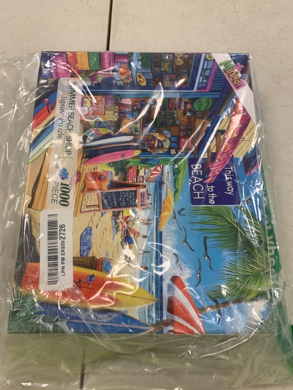 Photo 1 of Beach Shop Puzzles for Adults 1000 Pieces Summer Surf Shack Puzzle for Adults Jigsaw Puzzles 1000 Pieces with Letters on Back Hard Impossible Difficult challenging Family Puzzle (27.5"x19.6")
